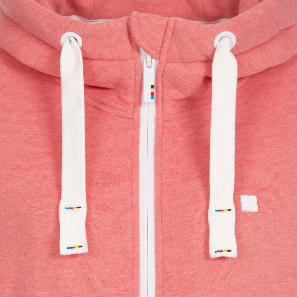 DEPROC FINJA II Sweatjacke in rosa, Kapuzendetail