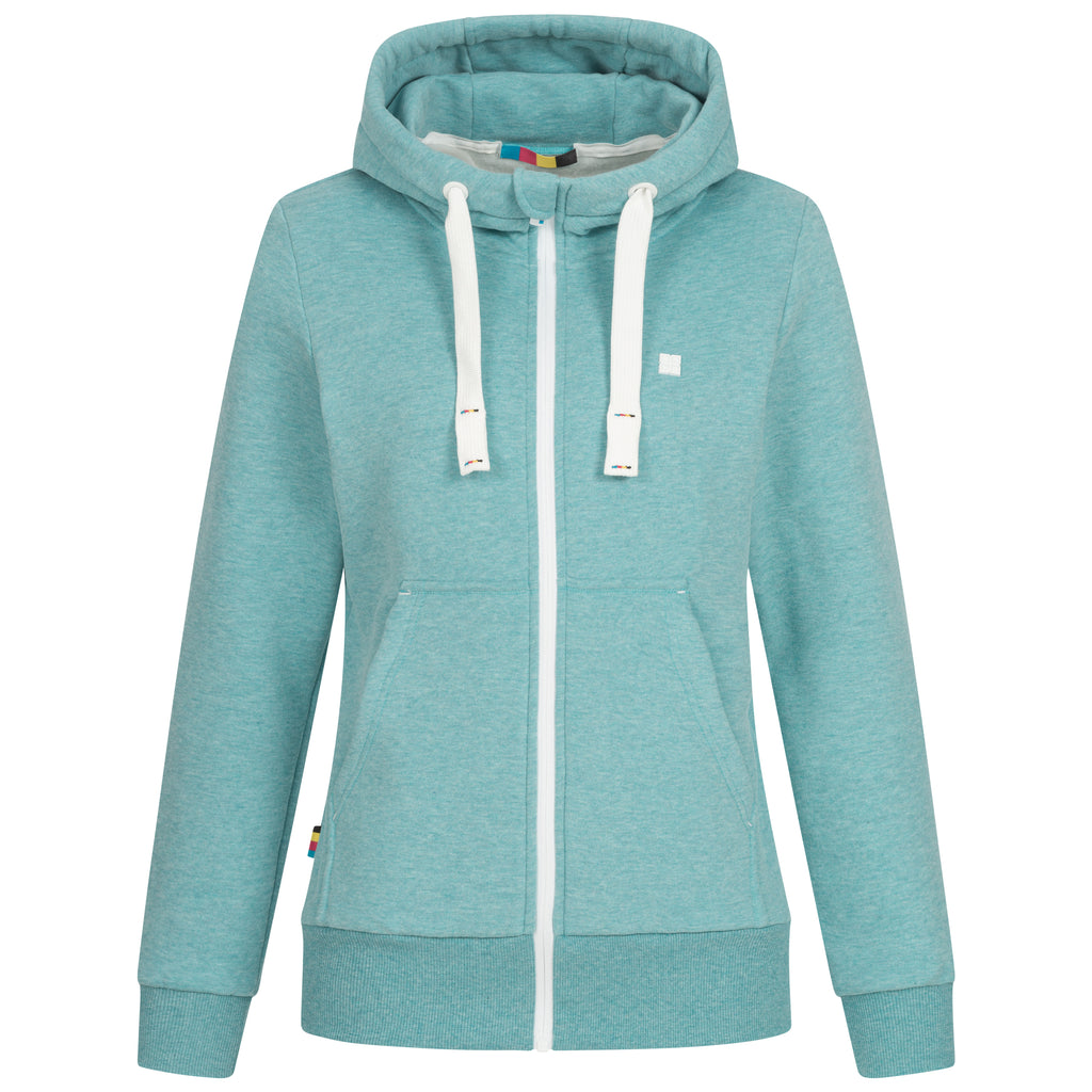 DEPROC FINJA II Sweatjacke in petrol, Vorderansicht