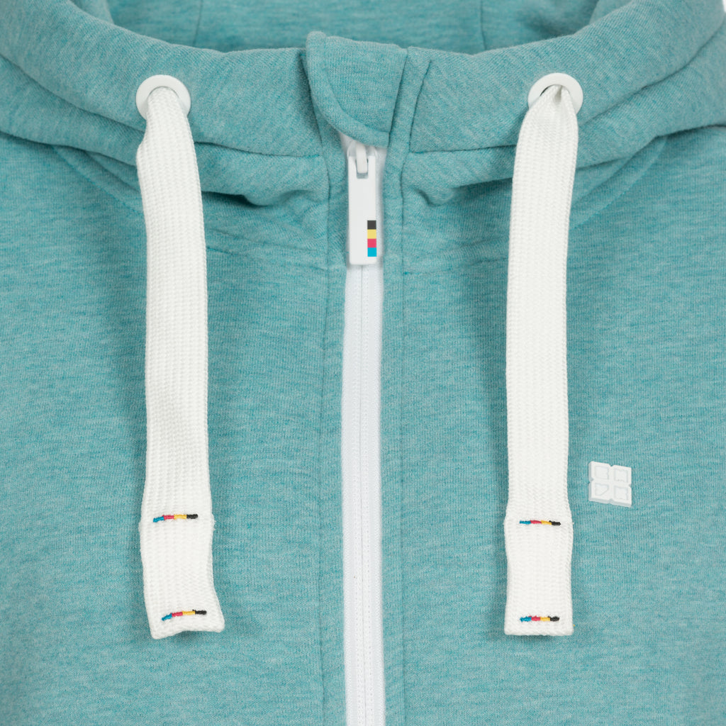 DEPROC FINJA II Sweatjacke in petrol, Kapuzendetail