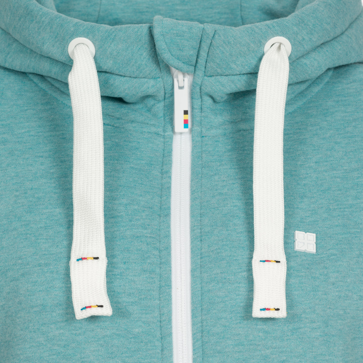 DEPROC FINJA II Sweatjacke in petrol, Kapuzendetail