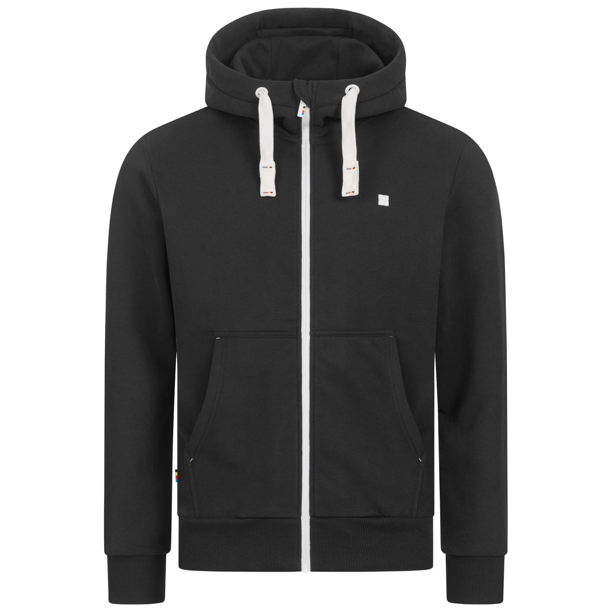 FINN II MEN Kapuzensweatjacke in schwarz, Vorderansicht