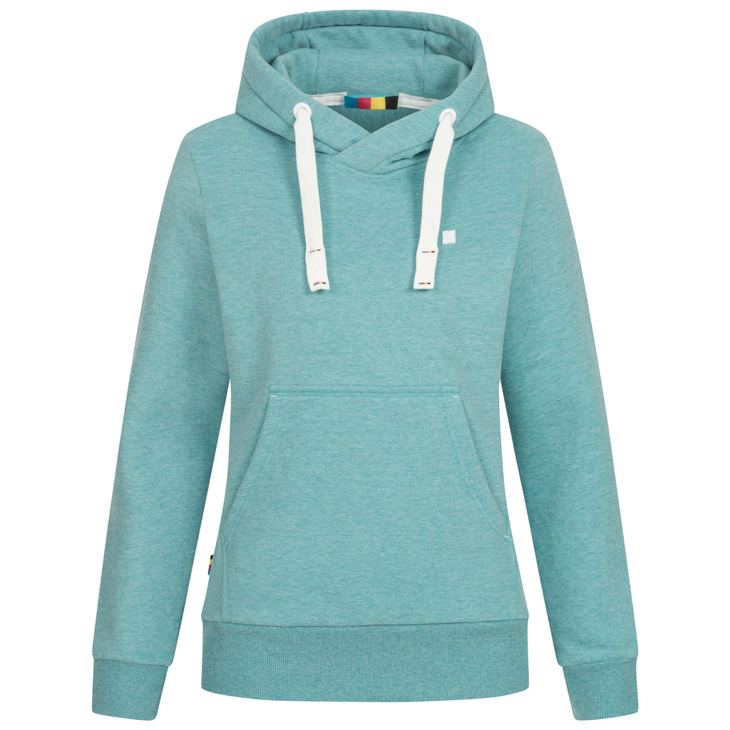 DEPROC HILDA II WOMEN Kapuzensweatshirt in türkis, Vorderansicht