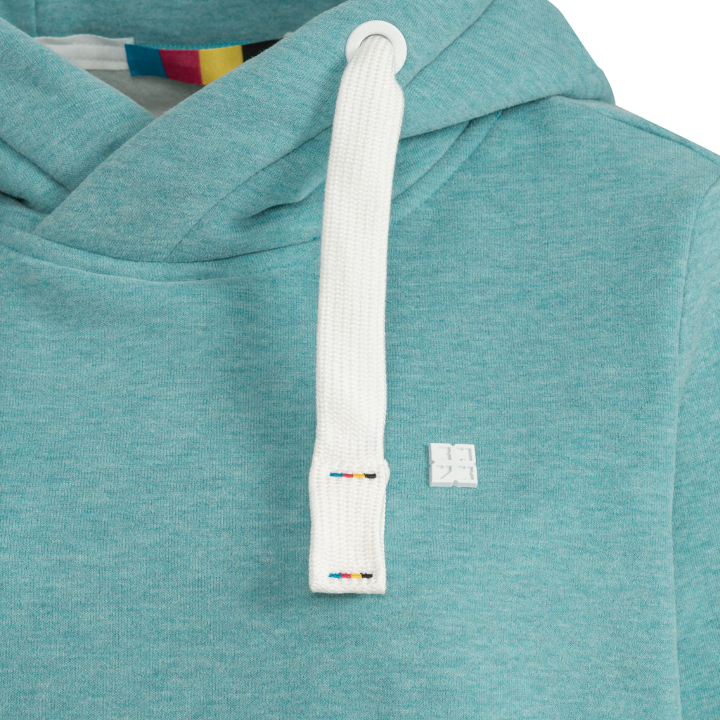 DEPROC HILDA II WOMEN Kapuzensweatshirt in türkis, Kapuzendetail