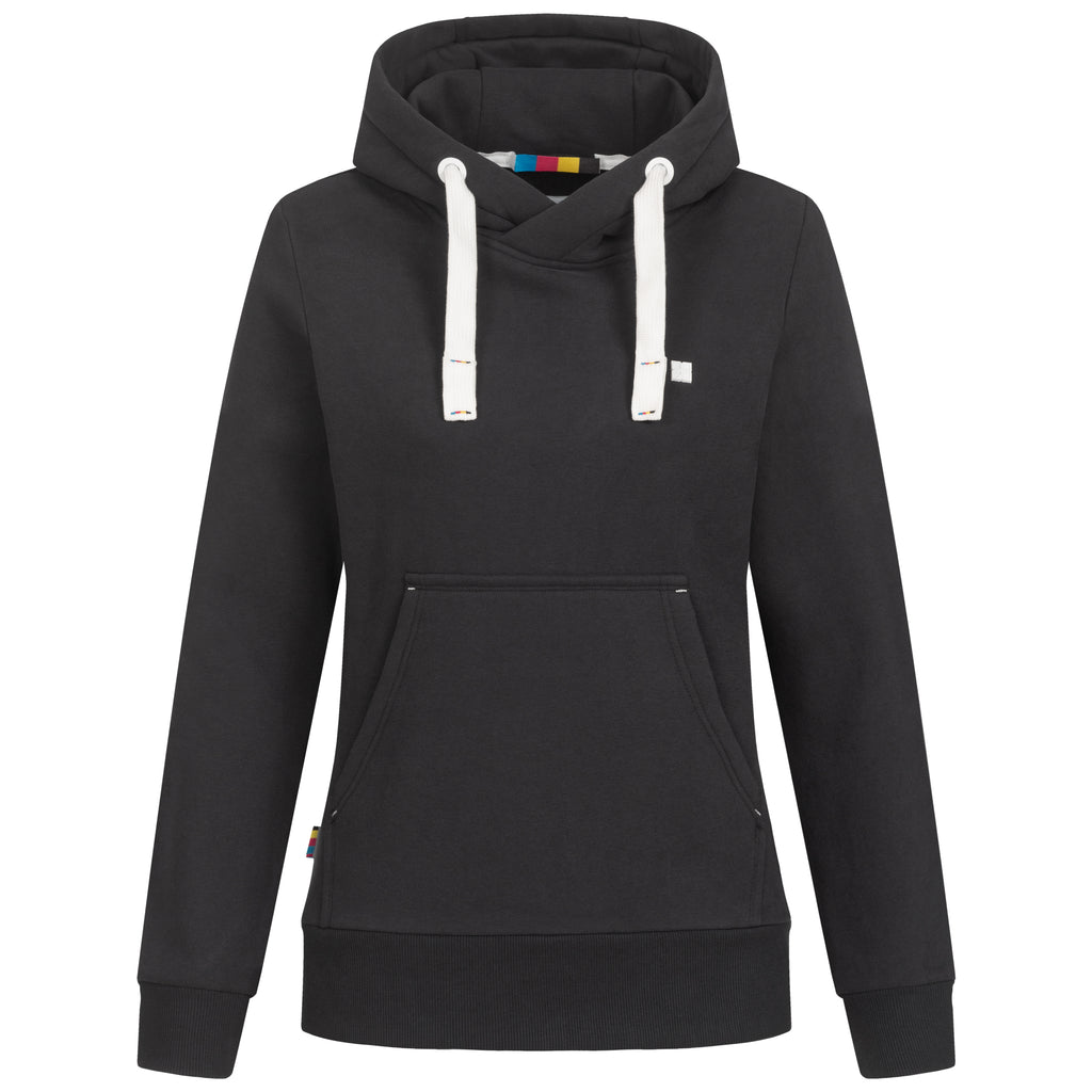 DEPROC HILDA II WOMEN Kapuzensweatshirt in schwarz, Vorderansicht