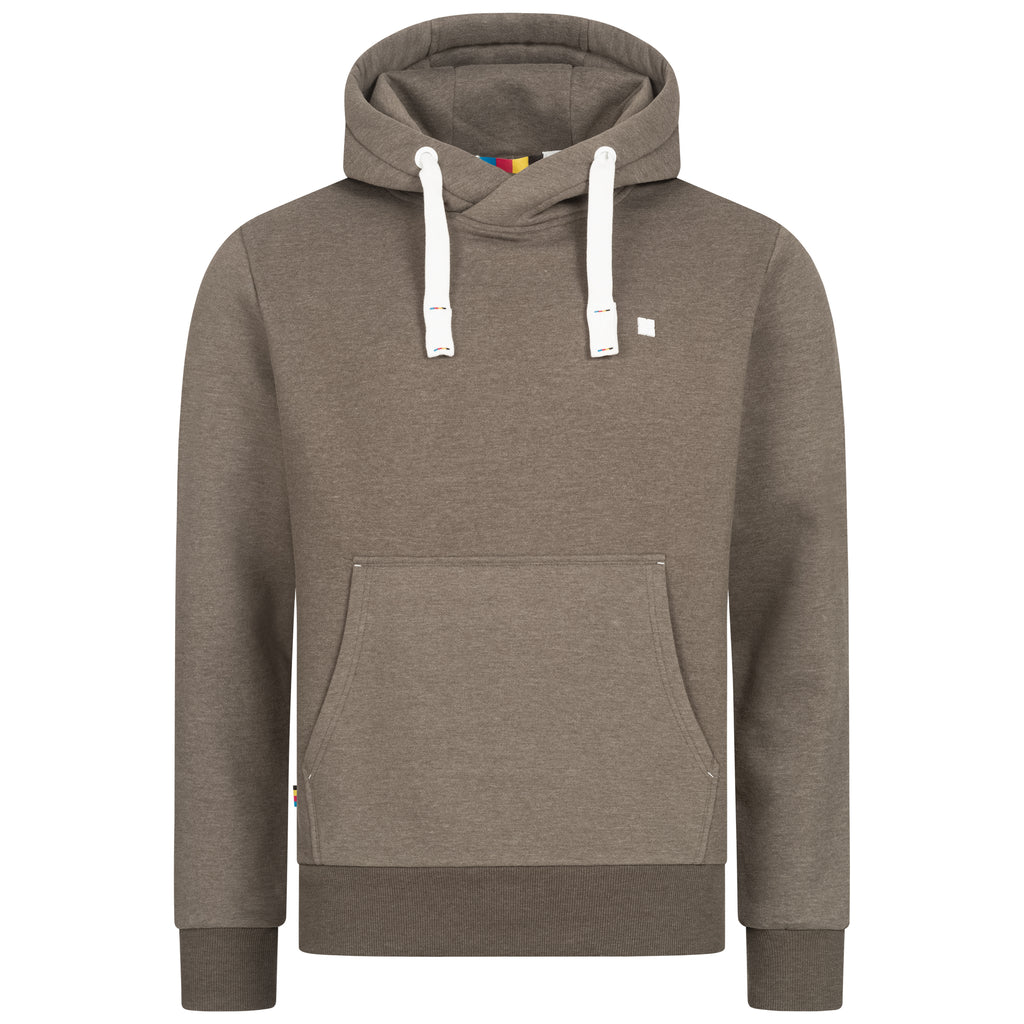 DEPROC LINUS II MEN Kapuzensweatshirt in braun, Vorderansicht