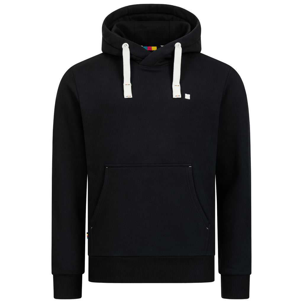 LINUS II MEN Kapuzensweatshirt in schwarz, Vorderansicht