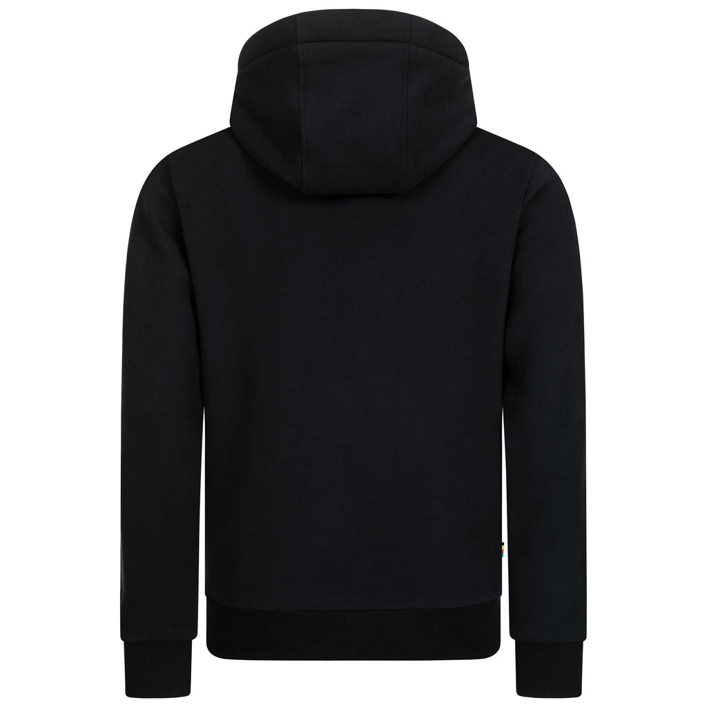 LINUS II MEN Kapuzensweatshirt in schwarz, Rückenansicht